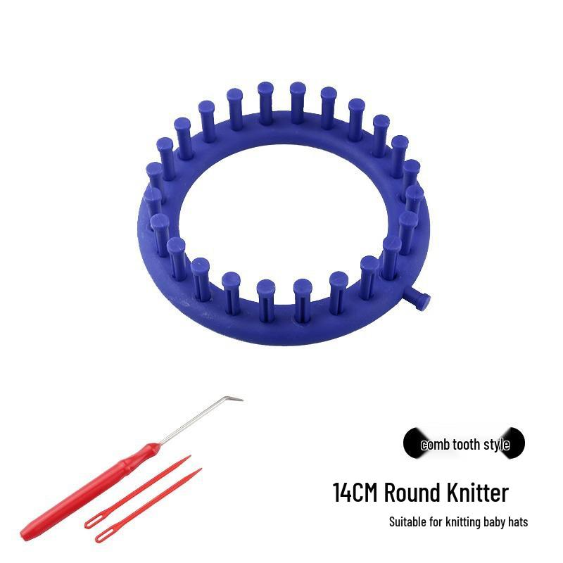 Set de instrumente de tricotat DIY: Mașină de tricotat cu dinți fini pentru eșarfe și pulovere.