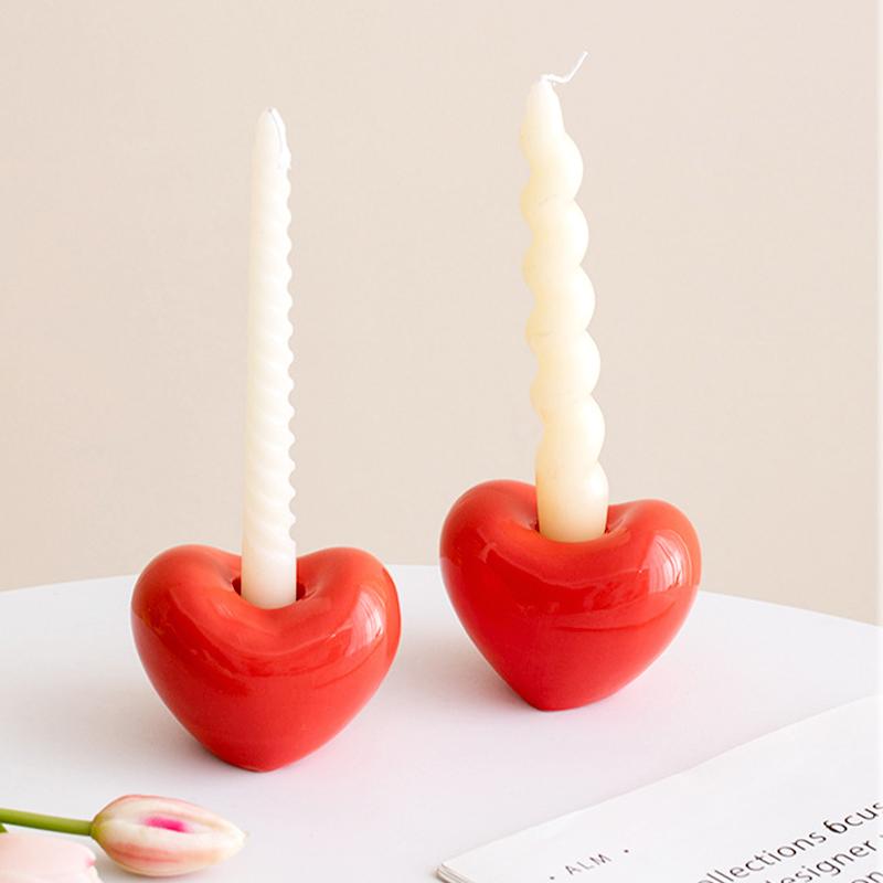 1Pc Propose Aromatherapy Seat Wedding Valentine's Day Candlestick Cup Entrance Decorations Love Candle Holder Home Furnishing