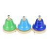 8 Notes Colorful Hand Bells Hand Bell Set Musical Percussion Instrument Iron & Plastic Material for Early Music Education