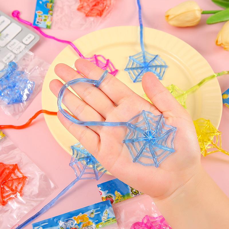 10/30pcs Sticky Spider Web Party Favors Set - 6-Color Sticky Spider Web Decorations, 7.5-Inch Kids' Special Elastic Spider Web