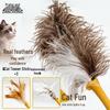 Zanchong Ostrich Feather Cat Teaser Toy