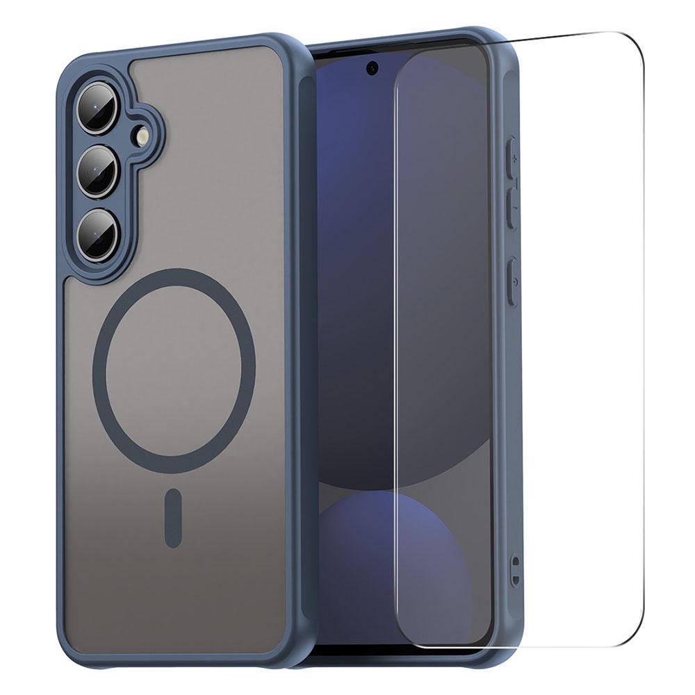 

ENKAY HAT PRINCE For Samsung Galaxy S25 FE Magnetic Case with 9H Tempered Glass PC TPU Matte Phone Cover