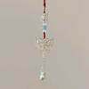 Blue Water Drop Pendant, Butterfly Flower Necklace, Simple and Versatile Necklace.