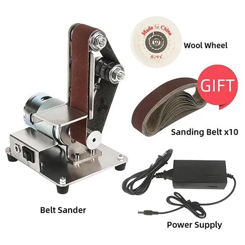 DIY Polishing Machine Multifunctional Small Sanding Belt Machine Table Belt Sander Cutter Edges Sharpener Belt Grinding Machine