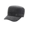 Dad hat winter new thickened ear protector warm cotton hat men's windproof woolen plush flat top hat