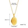Gold Color Elliptic Sun Moon Eye Pendant Necklace Stainless Steel Geometric Opening Closing Photo Box Choker Trendy Jewelry