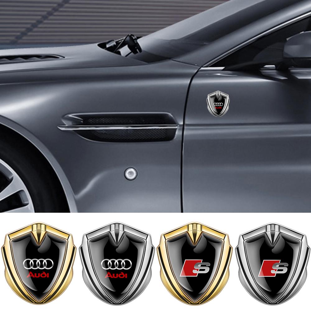 2026 Car 3D Emblem Stickers Fender Rear Trunk Body Badge Decoration Decal For 4HGUE S A8 Q1 Q2 Q3 TT RS Sline Quattro TTRS Accessories
