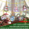 15pcs Xmas Snowman Theme 2D Flat DIY Hanging Diamond Art Kits Home Wall Decor