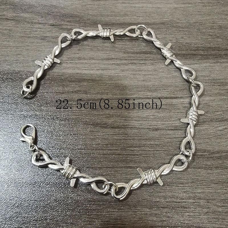 Hip-hop Gothic Punk  Small Wire Brambles Iron Unisex Choker Bracelet Women Style Barbed Wire Little Thorns Bracelet Choker Gifts