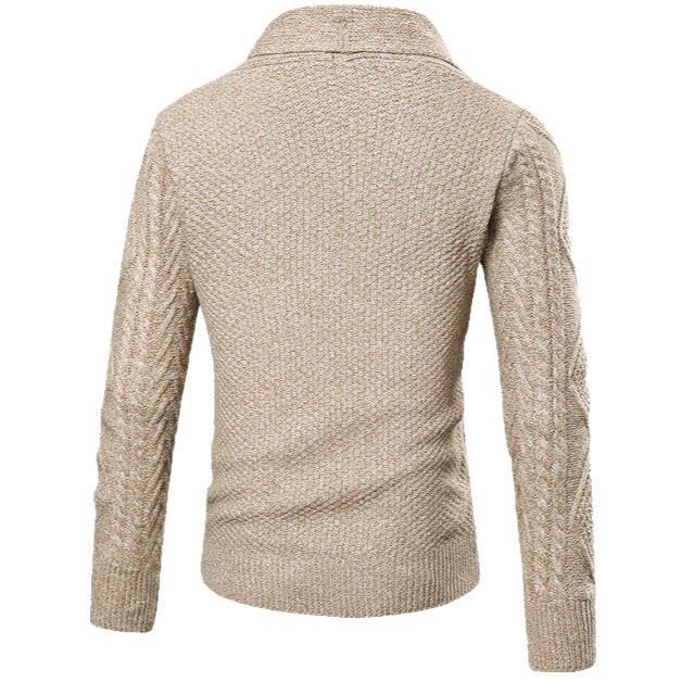 Men's Korean Style Knit Cardigan - Long Sleeve, Autumn Casual, Solid Color Sweater