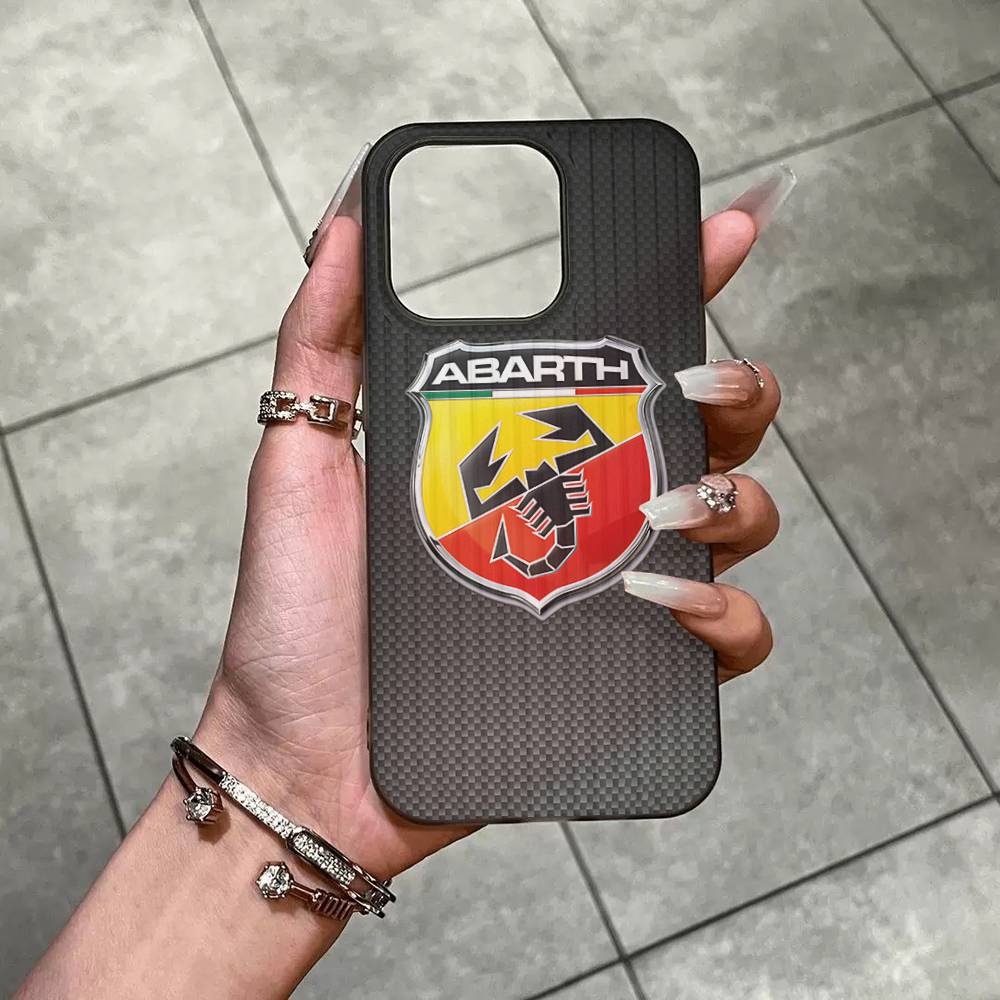 A-AbarthS-S LOGO Soft Corrugated Transparent Phone Case For IPhone 17 15 16 11 12 13 14 Pro Max Plus Pro