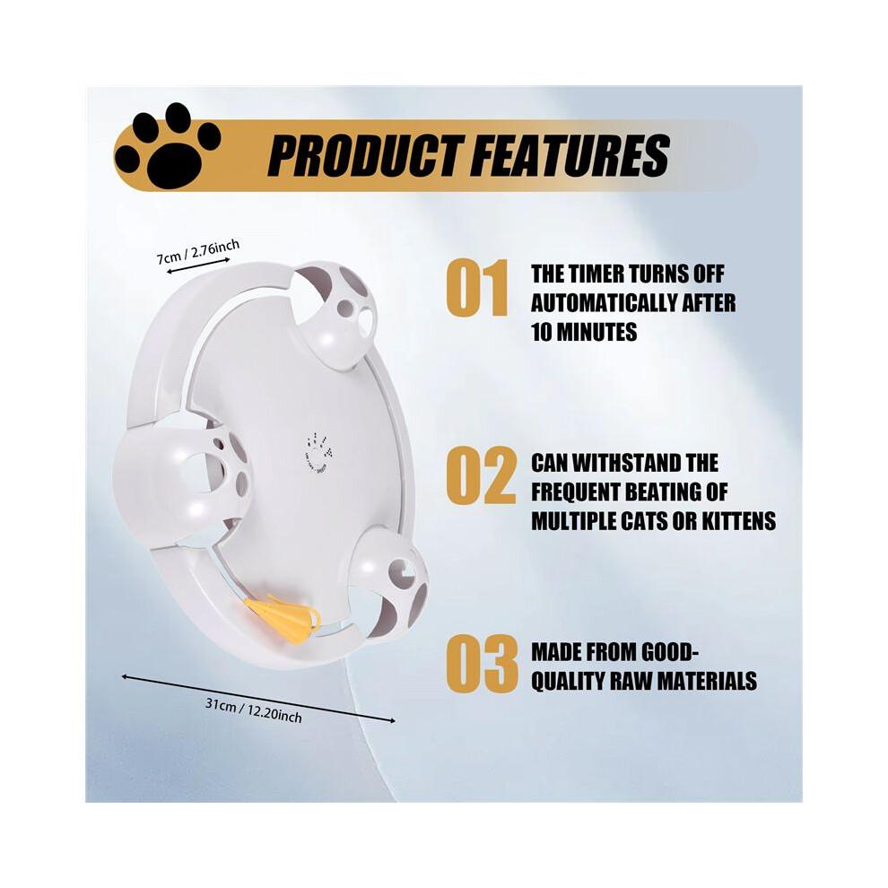 Pounce Cat Toy, Interactive Automatic Toy Adjustable Electronic Battery Operated Toy