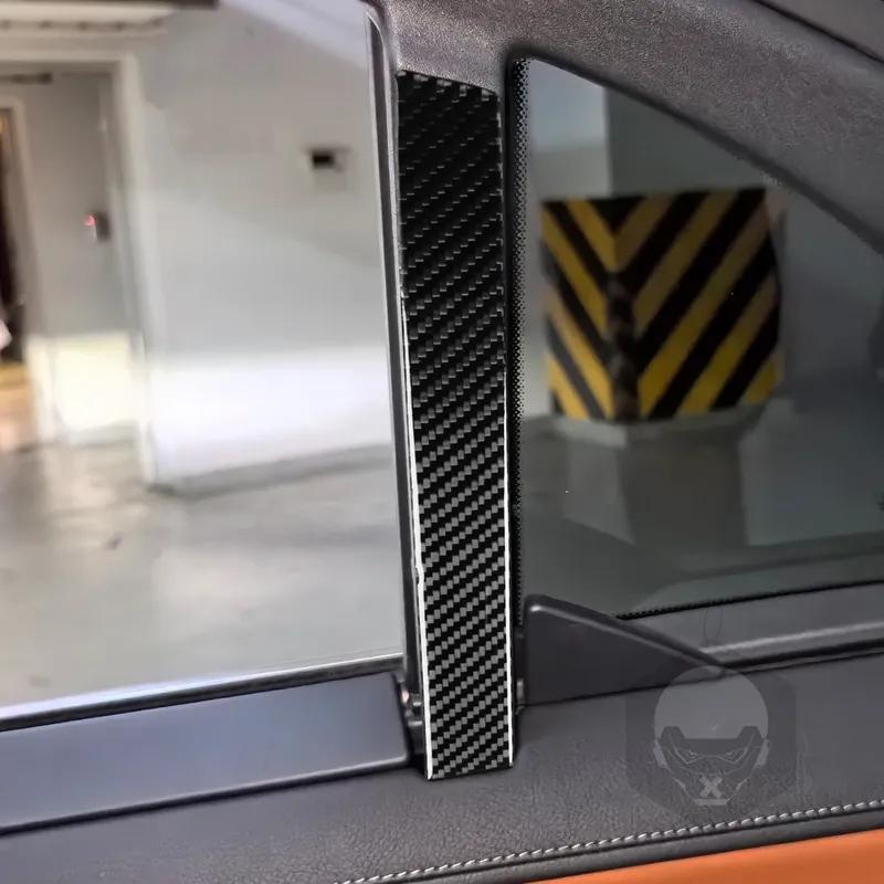 Carbon Fiber C-pillar Window Panel Cover Sticker Car Accessories Interior Trim For Mercedes Benz Maybach S-Class W223 -2024