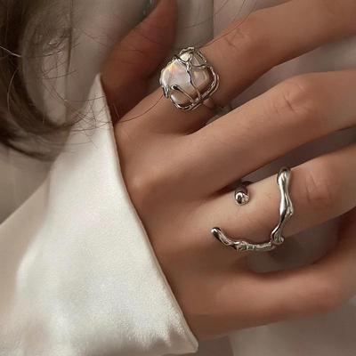 INS Fashion Finger Rings for Women Hot Sale Creative Simple Irregular Geometric Party Jewelry