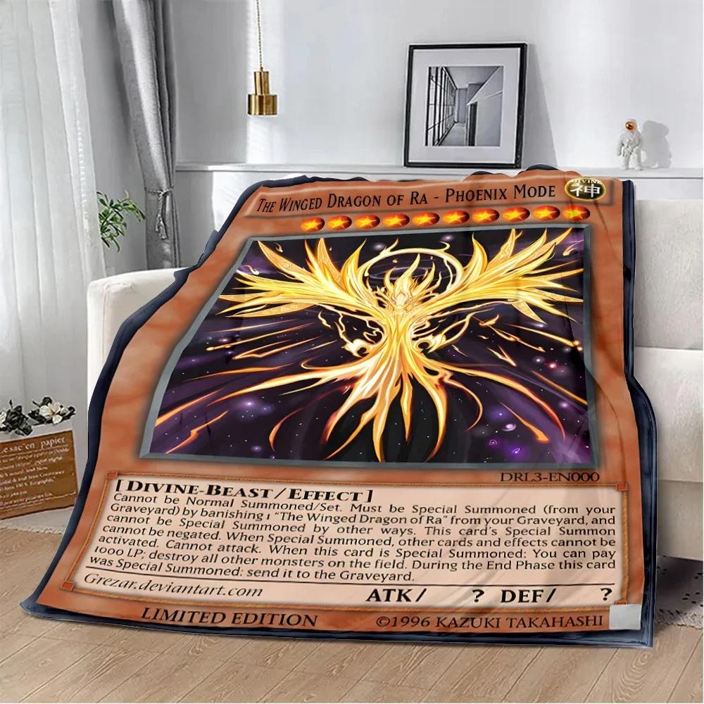 Anime YU GI OH Card Printed Blanket Picnic Blankets Warm Blanket Soft and Comfortable Blanket Home Travel Birthday Gift