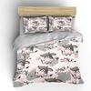 Cute Cartoon Cow Pattern Pattern Duvet Cover Set Digital Print Colorful Polyester Bedding with Zipper Closur for Kids Gifts