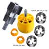 PVC Pipe Threader Kit 4-Point 6-Point Plastic Pipe Thread Making Tool  Thread Opener Electric Drill Bits Faucet Wire Extractor
