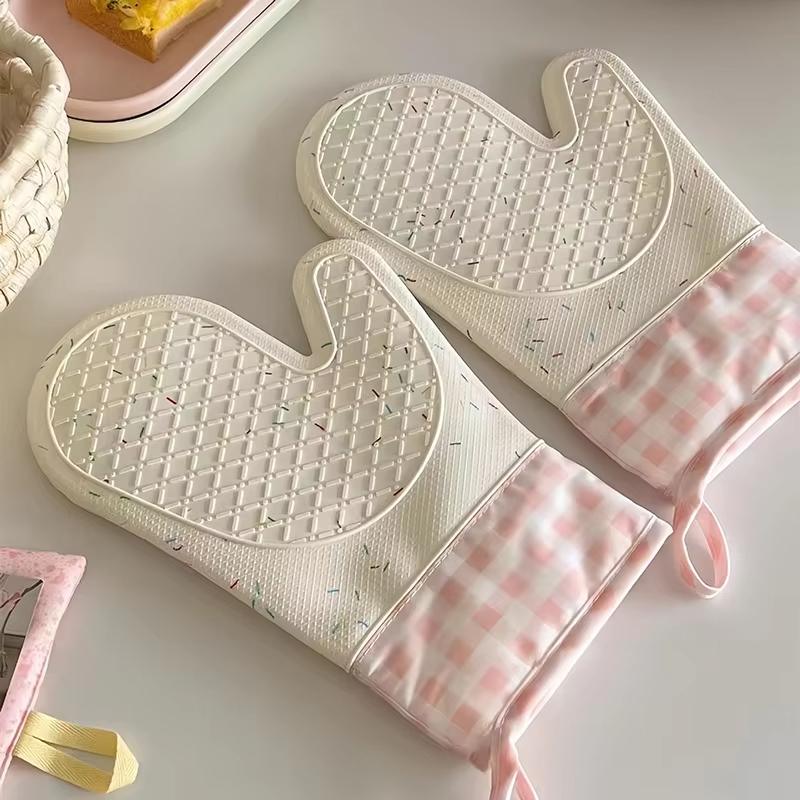 1PC Cute Silicone Kitchen Single Oven Glove Mitts Insulation Heat Resistant Microwave Glove Baking Tools