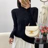 Women's Autumn New Clothes High-End Chic Beautiful Starry Sky Half Turtleneck Slim Knitwear