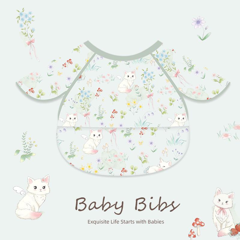 Children s Summer Smock Bib - Waterproof Baby Eating Bib for Boys and Girls, Reversible Design, Denmark Style.