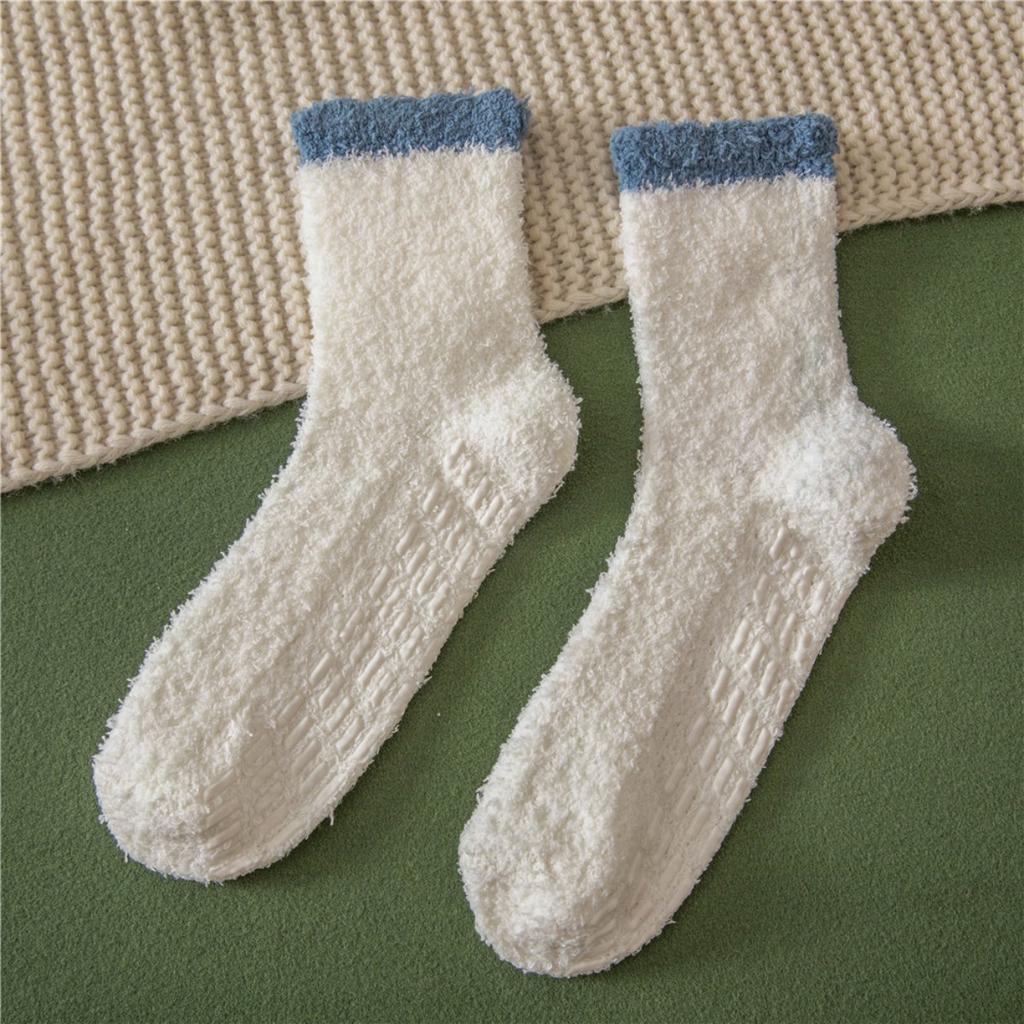 Foot Glue, Anti Slip Socks, No Shedding Hair, Coral Fleece Socks, Slipper Socks, Women's Socks, Middle Tube Socks