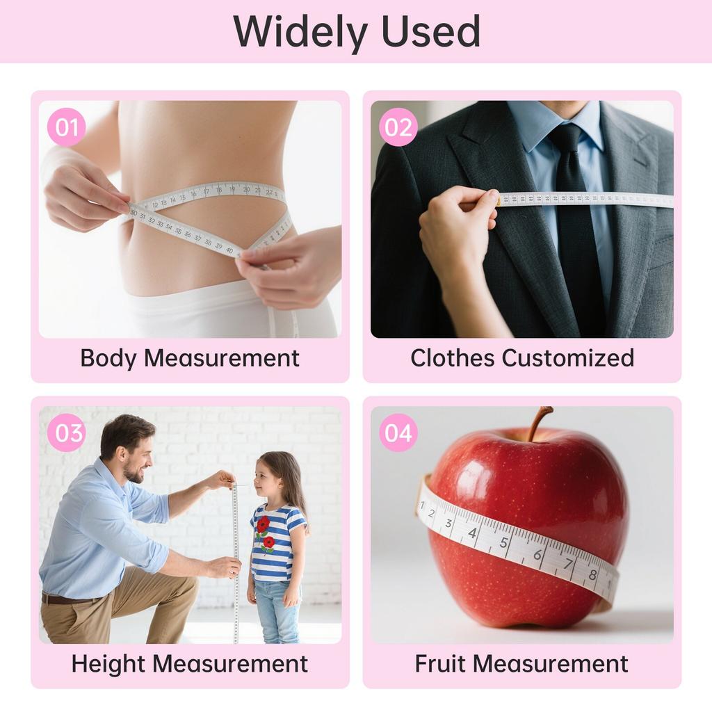 2pcs Retractable 1500mm 60inch Flexible Soft Tape Measure Body Measurement Sewing Tailoring Measuring Kit