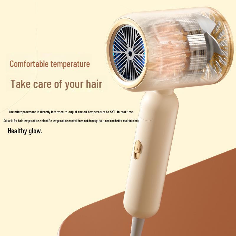 Folding Hair Dryer with Blue Light - Portable, Hot/Cold Settings, Ideal for Home, Salon, Dorm Use