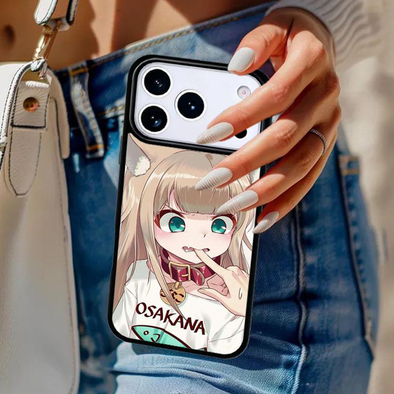 Anime Cat Girl Phone Case For iPhone 17 Air 14 15 13 12 Max Cover For Apple 14 15 16 16e 11 Pro Max Plus Coque