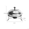 Chafing Dish Buffet Food Warmer Clear Lid Plates Portable Round Small Pot Camping Stove for