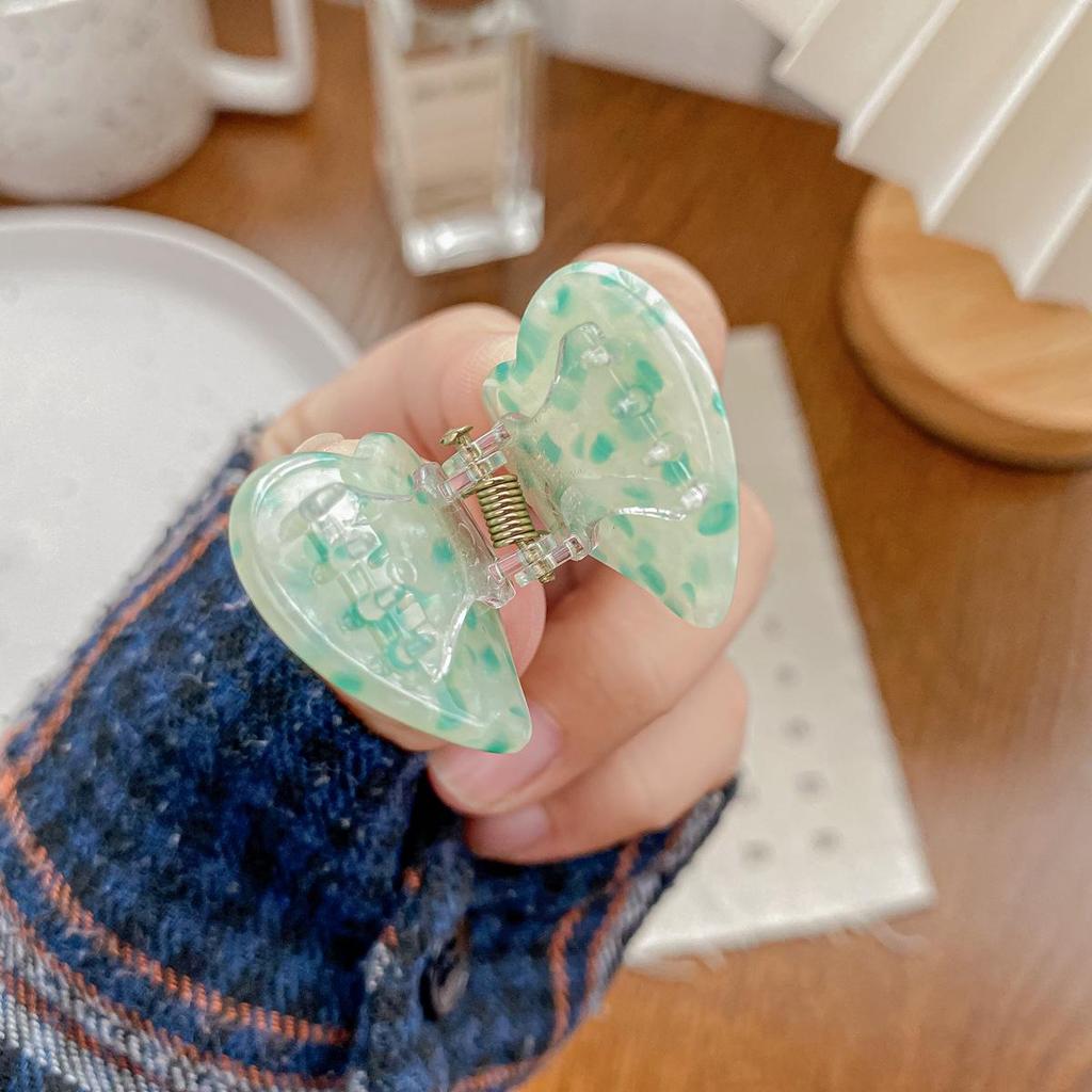Bofeiya Sweet Heart Acetate Hair Clip - Cute, Small, High-End Side or Top Clip for Braided Hairstyles