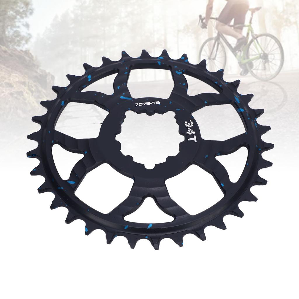 34T Bike Chainring 7075 Aluminum Alloy Positive Negative Tooth Round Chainwheel for GXP Road Bikes