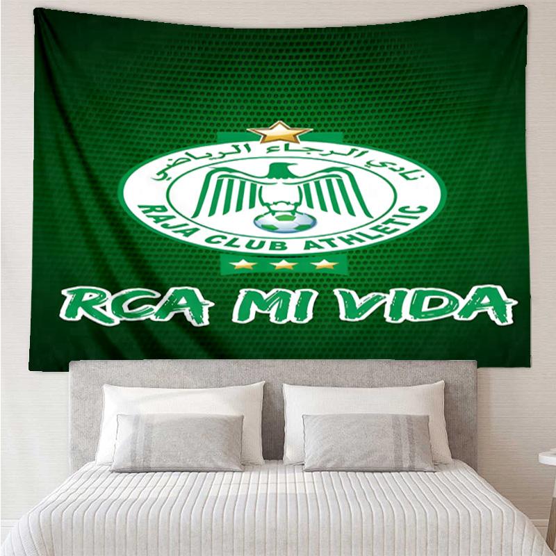 Raja Club Athletic Crest Tapestry Room Decoration Wall Hanging for Living Room Bedroom, dormitory, Birthday and Christmas gifts
