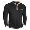 Men'S Button Up Long Sleeved Fashionable Casual Sports Top