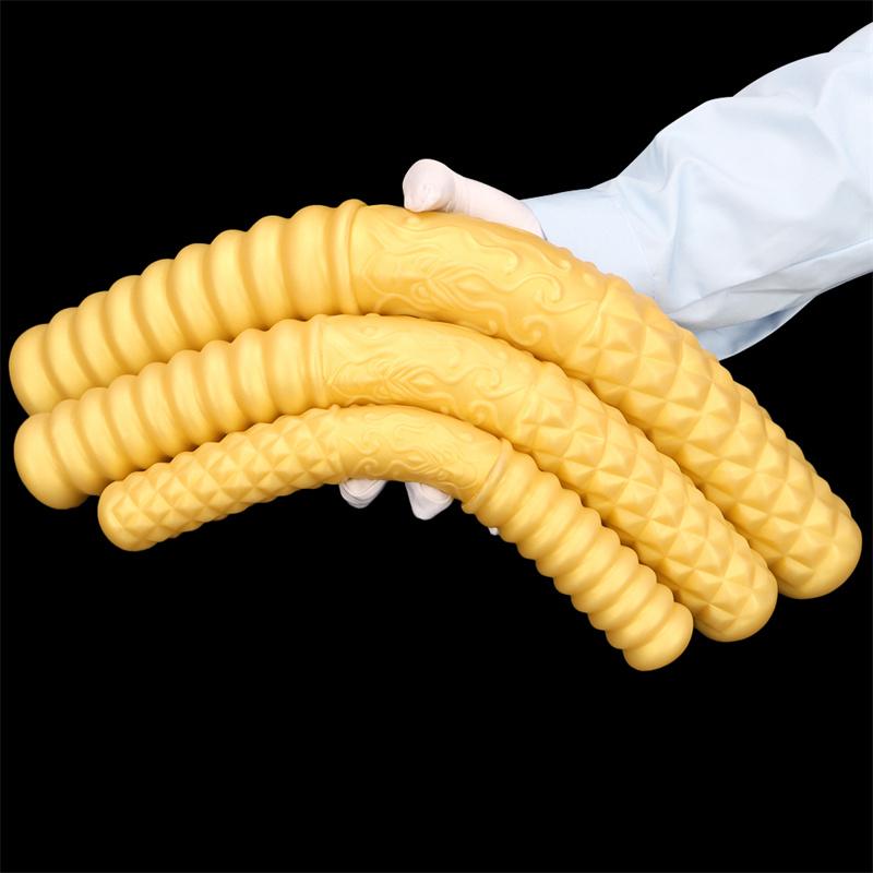 Doppelköpfiger Silikon-Dildo, extralanger Analplug, zweiköpfiger Drache, schwule und lesbische Produkte für Erwachsene