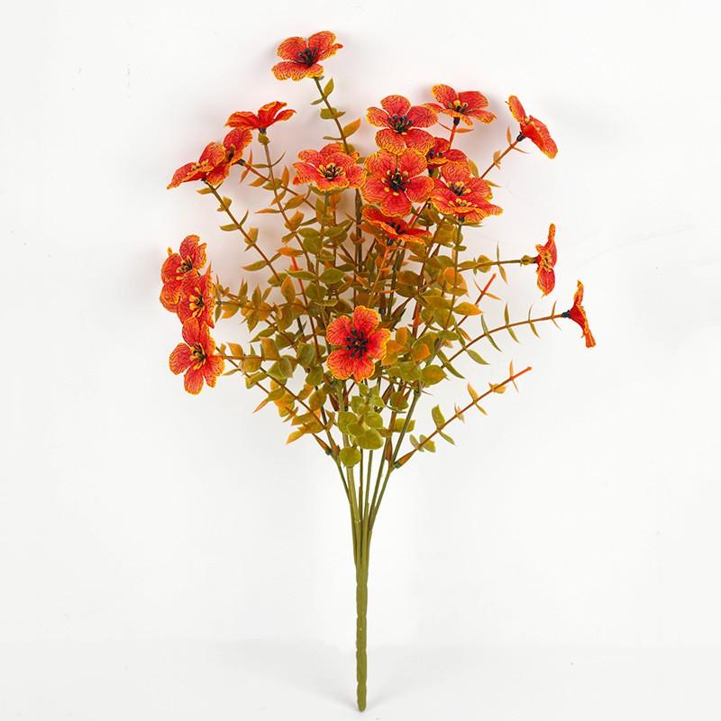 Artificial Eucalyptus Bouquet In Violet Orange Tones Home Outdoor Wedding Commercial Decor