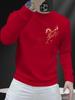 2026 Year of the Horse Red Hoodie: Men's Festive Zodiac New Year Casual T-shirt
