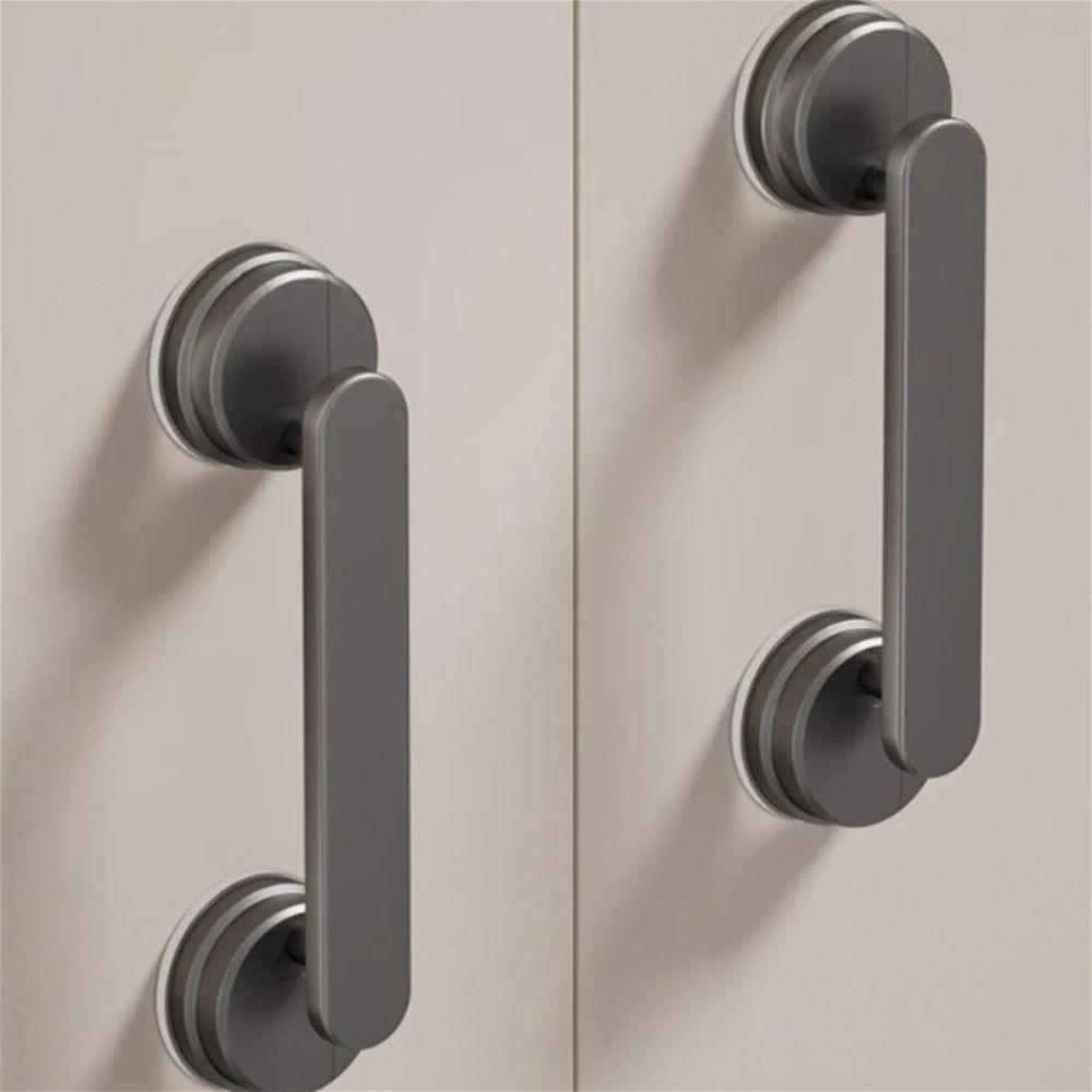 Waterproof Suction Cup Door Handle Reusable Removable Shower Sliding Door Handle Anti-slip Glass Door Handle Bathroom Hardware