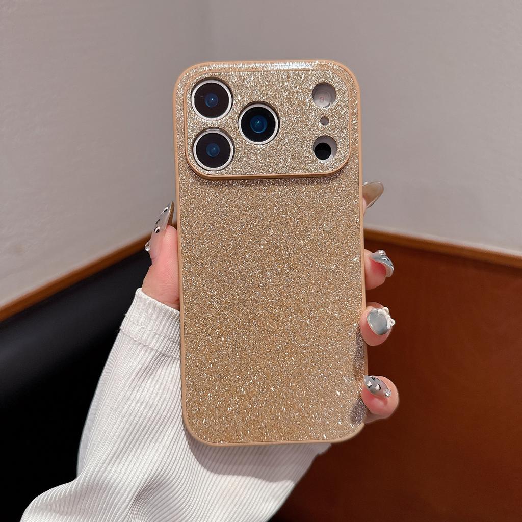 Sternenhimmel Glitzerpuder für Apple 17pro Luxus Glitzerpuder Leder Handyhülle für IPhone 17 Schlichte Weiche Schutzhülle