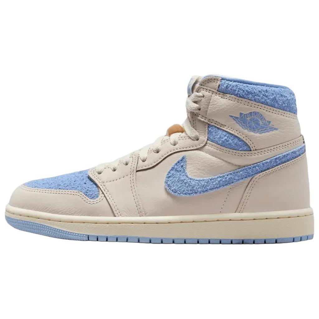 Jordan Air Jordan 1 Slip Resistant Abrasion Resistant High top Vintage Basketball Shoes Unisex Blue FD2596-102