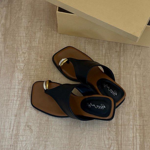 [Armano] Thick-soled Heel Cover Toe Cool Slippers Women's Flip-flops 2025 New Beach Sandals