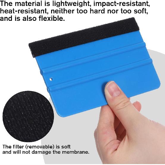 3 Pcs Vinyl Wrap Squeegee of Different Sizes Vinyl Squeegee Felt Squeegees Vinyls Wrap Tool Wallpaper Smoothing Tool for Window Tint Wallpaper Decal