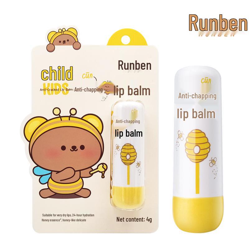 Runben Lip Balm for Kids - Moisturizing & Nourishing Lip Care for Boys and Girls in Autumn/Winter