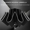 Built In Flashlight Fully Automatic LED Umbrella 10 Rib Windproof UV Sun Rain Protection Waterproof Reflective Canopy for Safety