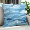 Art LLight blue ocean rippled Cushion Cover Cushion Cover Set Pcs x x x Pillowcase Decorative Sofa Home Decor
