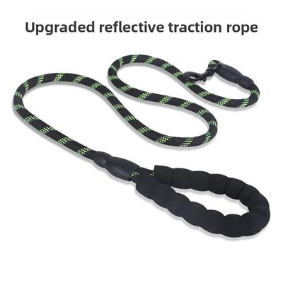Guinzaglio per Animali Domestici, Guinzaglio per Animali Domestici, Corda Rotonda Riflettente in Nylon, Guinzaglio a Catena Antiesplosione per Cani di Taglia Grande e Media, Catena per Passeggiate con Cani
