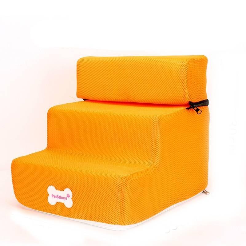 

Step 3 Easy Dog Stairs For High Bed Pet Cat Ramp Ladder Removable Durable Top оранжевый