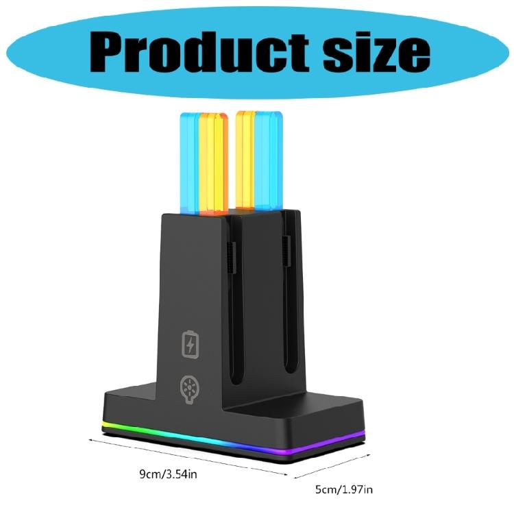 Universal Charging Station Base For NS2 Controllers Featuring 9 Dynamic Lighting Option And Multiple Protective Design
