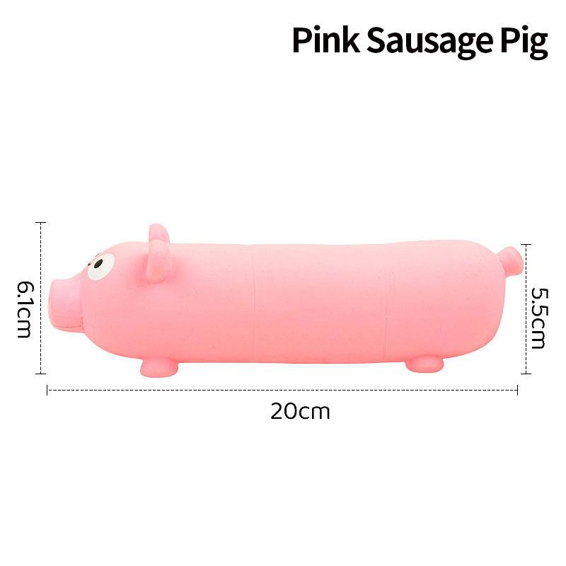 Dog Chewing Toy Simulated Dachshund Squeaky Pet Toy Bite Resistant Puppy Toy Training Silicone Teeth Cleaning Dog Toy Supplies