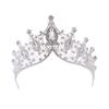 Bridal Crown Three Piece Set Alloy Hair Hoop Wedding Necklace Earrings Headdress Winter Red Wedding Hair Accessories New