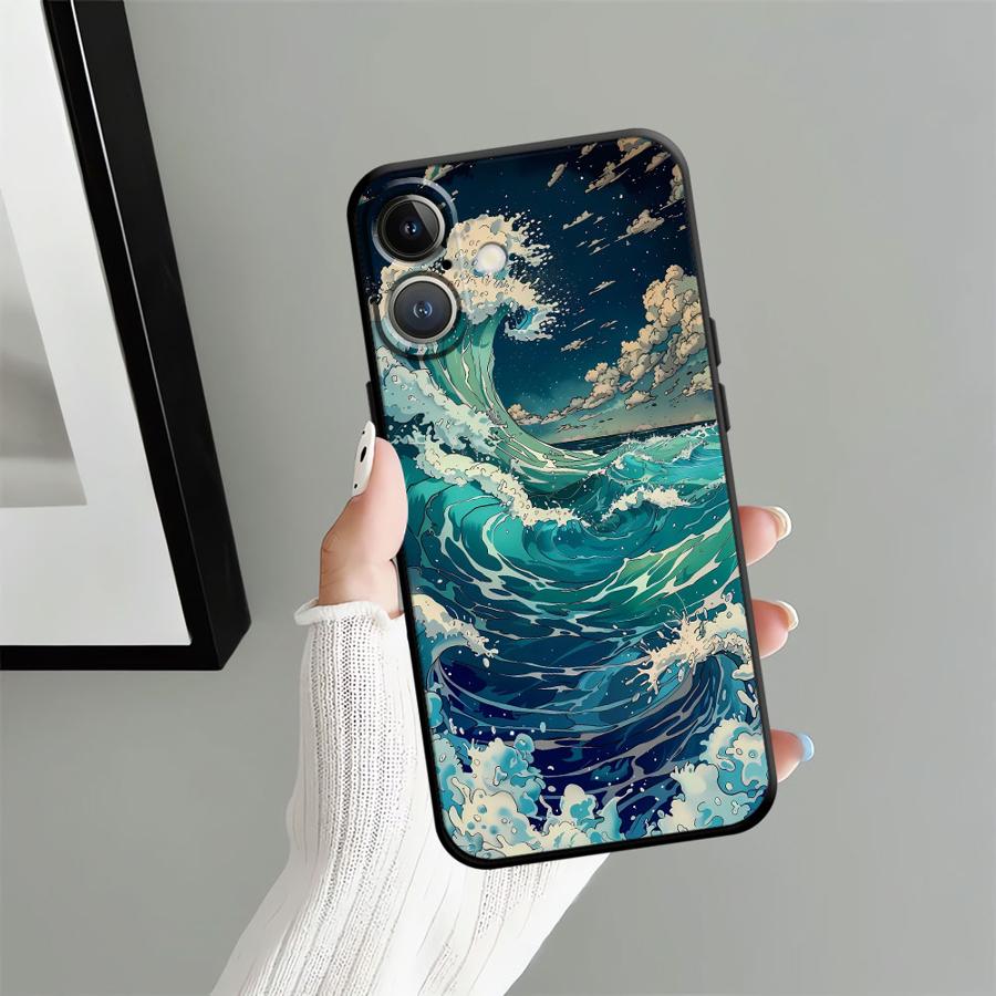 

Funda Phone Cover Case for Apple iPhone 17 Pro Max 15 Pro 7 8 11 14 16 XR XS MAX 12 Air 13 Ocean Waves Creative iPhone 6 Plus